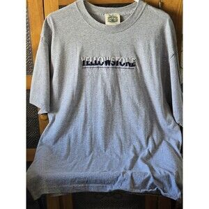 Vintage Yellowstone National Park Tshirt Gray Size L Unisex